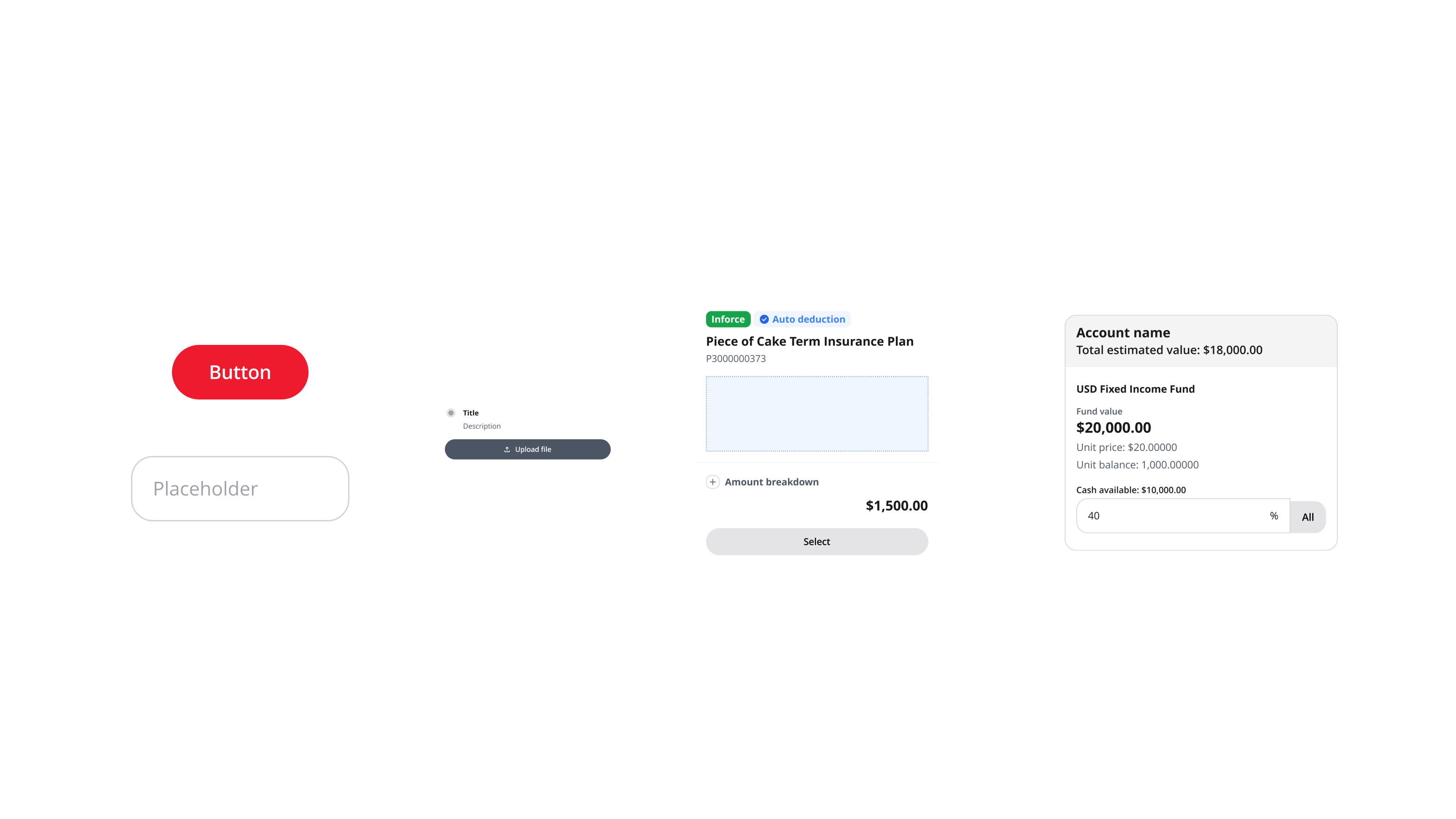 Feature-specific and reusable component examples