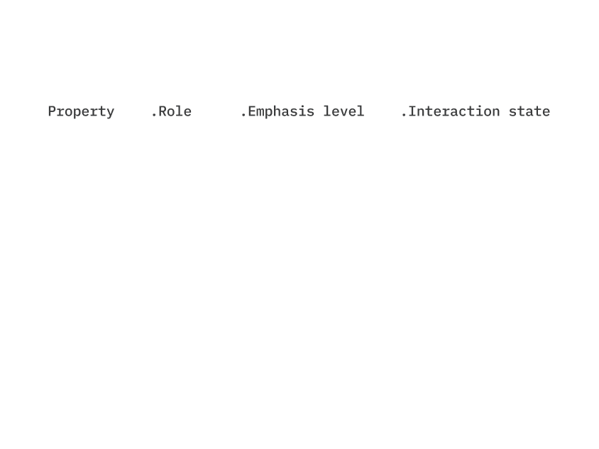 Semantic component property structure