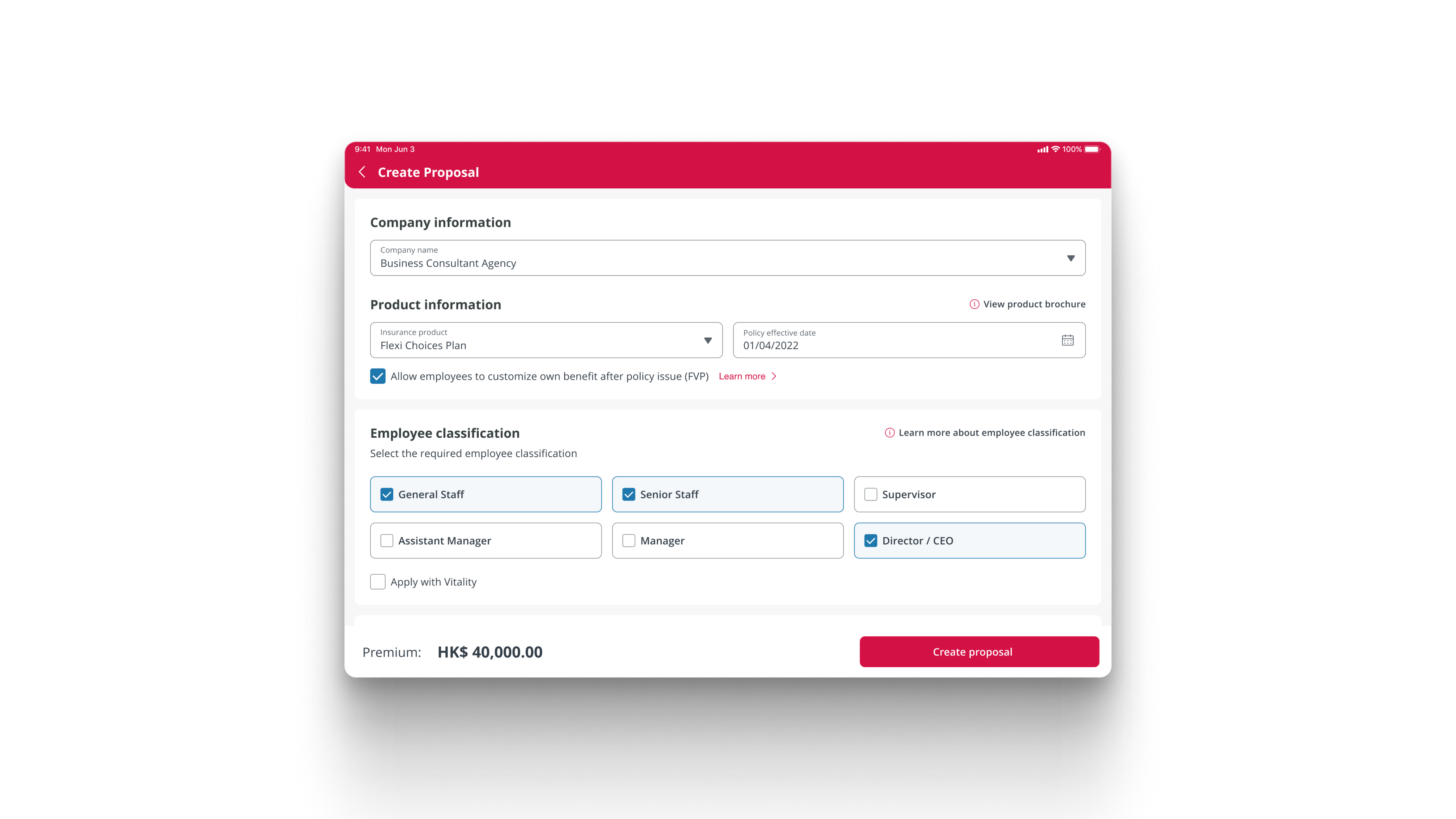 Proposal portal interface artwork